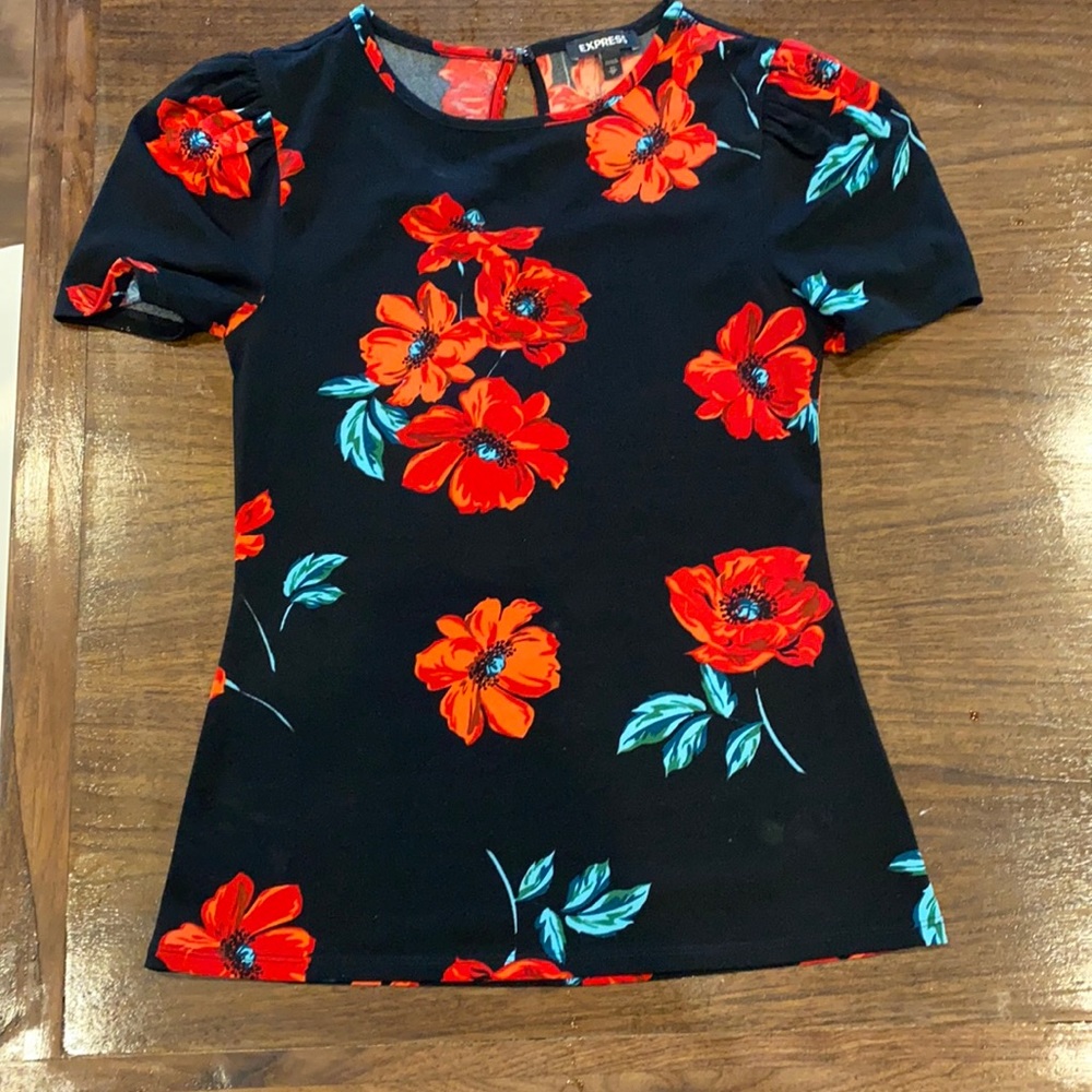 Express floral shirt